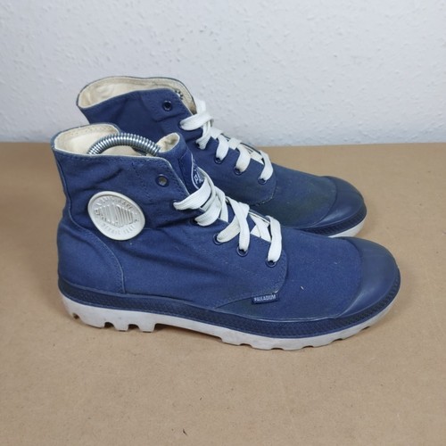 Palladium canvas blue trainers - blue,